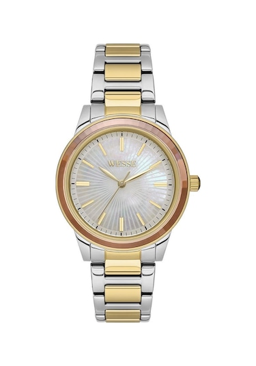 Wesse Wwl110804 Quartz Altın/metalik Gri 37 Mm Kadın Kol Saati