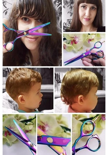 Rainbow Düz Uçlu Tek Vidalı Saç Kesim Makası 5.5 İnç Xlq576