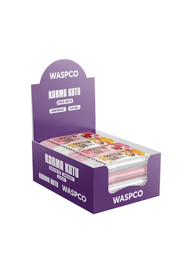 Waspco Protein Bar Karma Kutu 40 G 12 Adet Çilekli Ve Kurabiye Aromalı