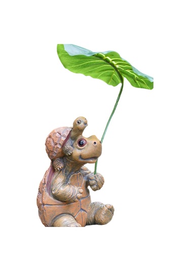 Homyl Kaplumbağa Şekilli Heykel Dekoratif El Yapımı Süs