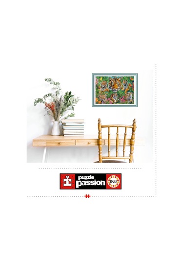 Educa Puzzle - 500 Parça Kaplan Ormanı Puzzle - 19902 - Tiger Jungle