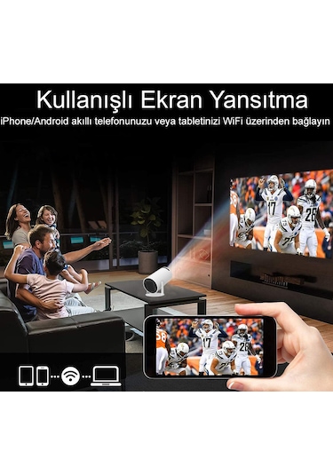 Magazashop HY300 UltraHD Projeksiyon Cihazı Beyaz