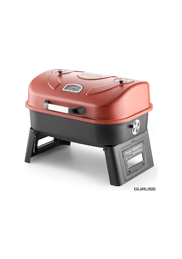 Guruss Go & Grill Barbekü Mangal Tam Set Oksit Kirmizi Model:grs15
