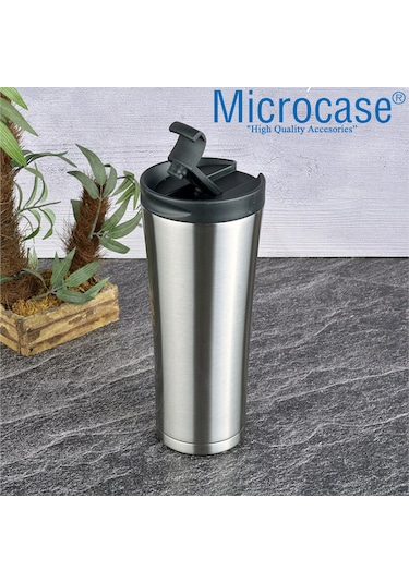 Microcase AL3677 6 Saat Sıcak Soğuk Tutan Paslanmaz Çelik Termos 500 ML Gümüş