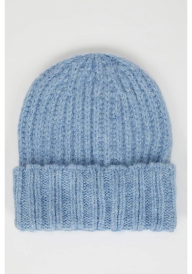 Defacto Kadın Triko Bere Y1090AZ24WNBE106 Mavi