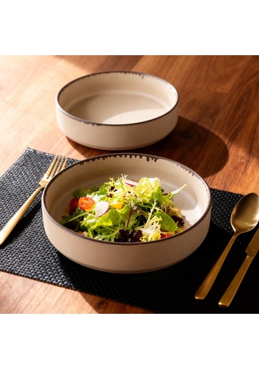 Güral Ese Valeron 2 Adet 18 Cm Salata Kasesi Mat Bej 26b 2732338