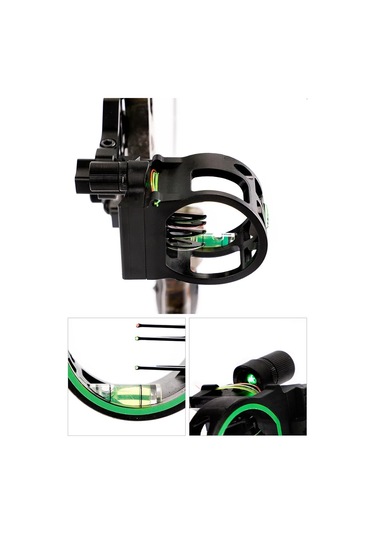 Bileşik Yay 5 İğneli Görüş Alüminyum Alaşımlı Işık Hedefleyen