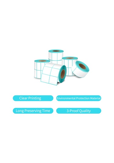 Dofolink 40x20mm Tek Sıra Rulolu Termal Etiket - 700 Adet, Üçlü Koruma, Uluslararası Lojistik Ve Barkod Yazdırma İçin 1 Rulo