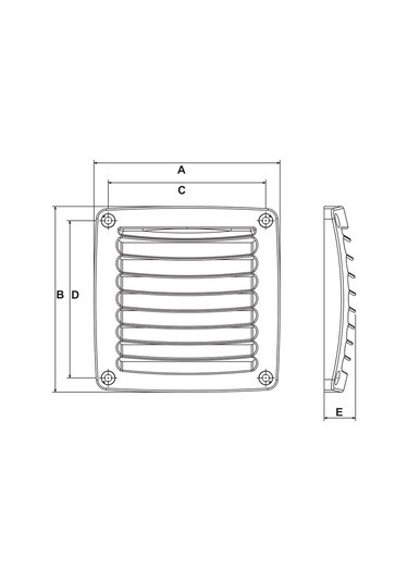 Nuova Rade Plastik Havalandırma Izgarası 92 х 92 Mm Beyaz Karavan