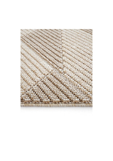 Cool Halı Bress 1413 Bej Mutfak Halısı Bukle Dokuma Saçaklı Tezgah Önü Leke Tutmaz İskandinav Yolluk