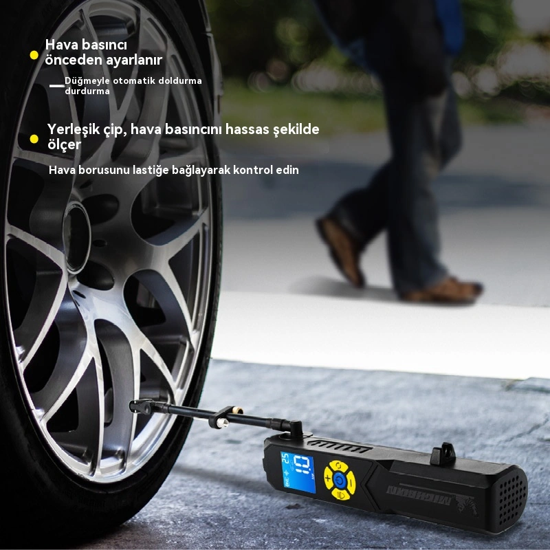 Taşınabilir Otomobil Şişirme Pompası, Karayolu Bisikleti Ve Motosiklet İçin Uygundur 1 Adet