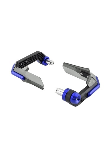 Evrensel Motosiklet El Koruyucu - Cnc Paslanmaz Çelik, Anodize Mavi, 7/8'' Gidon İçin