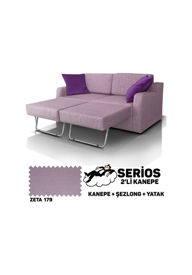 Serios Şezlonglu Yataklı Kanepe - Zeta 179