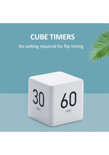 Küp Zamanlayıcılar Yerçekimi Sensörlü Zaman Yönetimi Beyaz