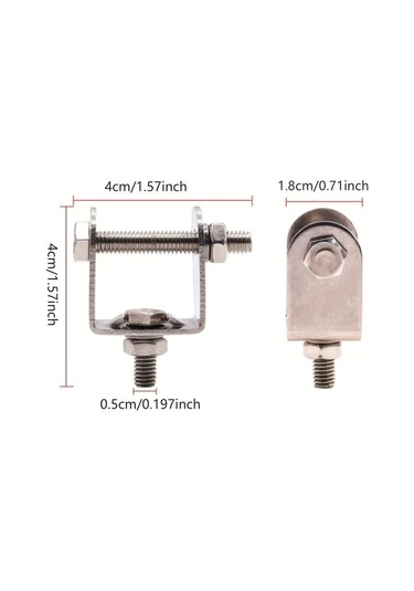 Hightower 1 Adet Motorcycle Sis Farı Braketi Alüminyum Alaşım Spot Işık Ayar Açılı Yardımcı Lamba Tutucu 46mm Gümüş