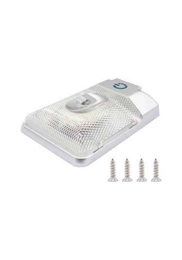 D4376s Dc11-18v 3.6w 6000-6500k Ip50 24leds Smd-5050 Deniz Rv Kısılabilir Led Dome Işık Tavan Lambası, Dokunmatik Kontrollü