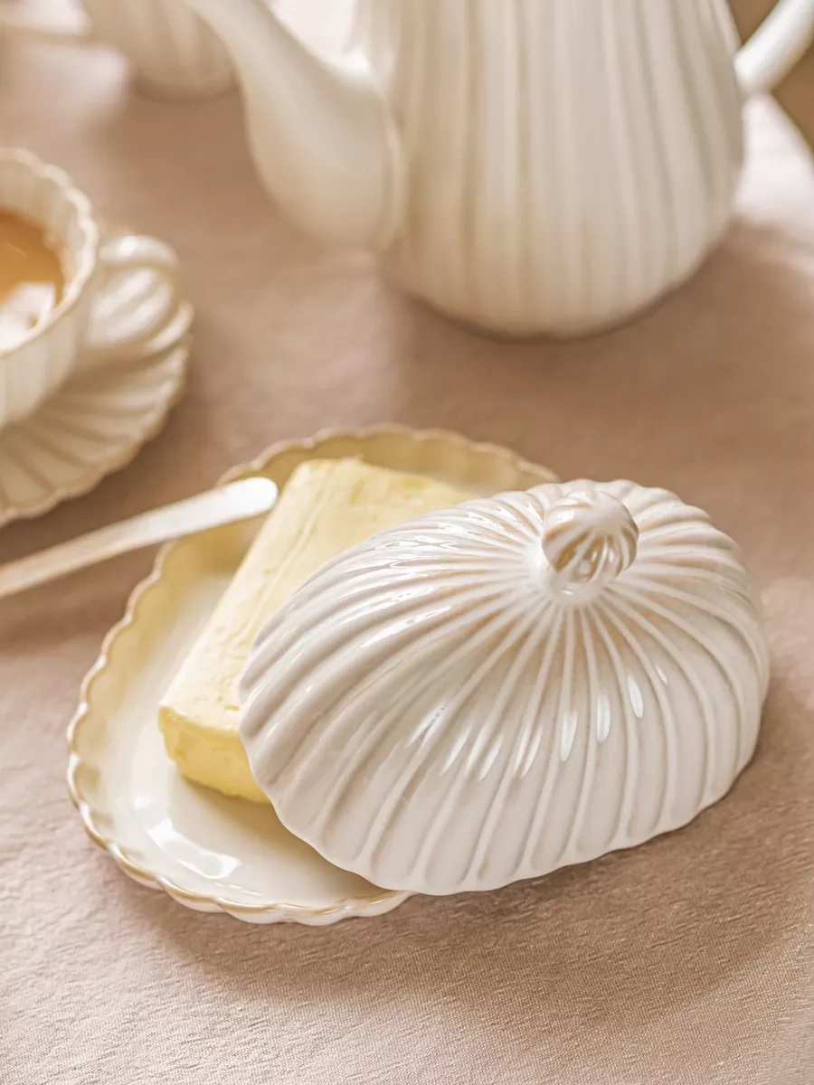 Roomi Kapaklı Seramik Tereyağı Kabı 182652722 Sütlü