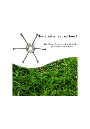 Reedark 9 İnç Çelik Tellerli 6-bıçaklı Orman Çim Kesici, Evsel Bahçe Çalı Kaldırma Aleti, Benzinli Kesiciye Evrensel Uyumlu Aksesuar