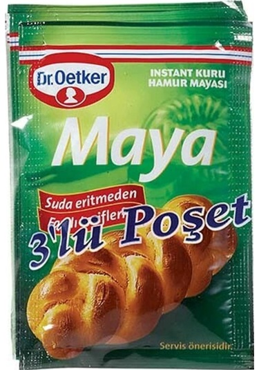 Dr. Oetker Kuru Maya 3'lü Poşet 30 G