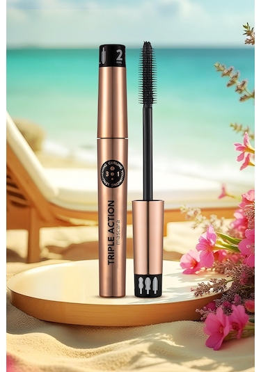 Flormar Triple Action Ayarlanabilen Fırçalı Maskara 001 (Siyah)