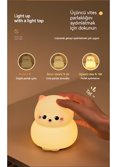 Led Pat Işık Ortam Işıkı Gece Lambası-çiçek Ördek 1 Diğer