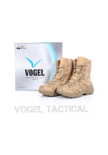 Vogel M1491 Vogel Fermuarlı Çöl Rengi Askeri Bot 4 Mevsim Bej