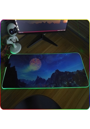 250x350x3mm F-01 Kauçuk Termal Transfer Rgb Işıklı Kaymaz Mouse Pad