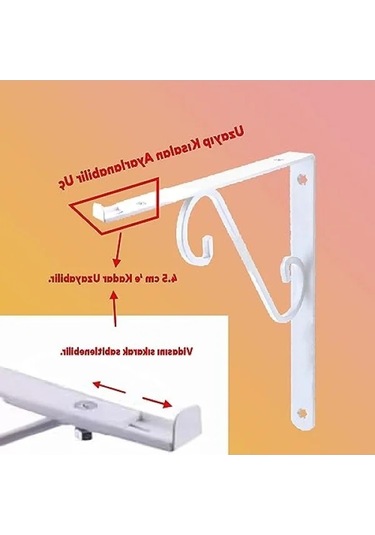 Ferfe Raf Altı Tutucu Ayak - Ayarlanabilir, 230 X 155 Mm 2 Adet -