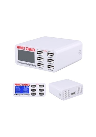 Çoklu Usb Hızlı Şarj Cihazı 6 Usb