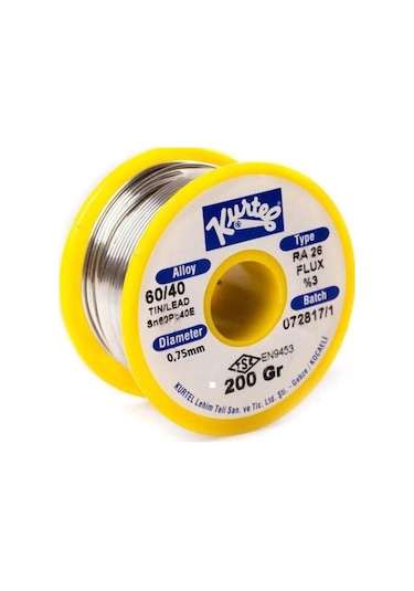 Kurtel Lehim Teli - 0,75mm, 60/40, %3 Flux, 200gr