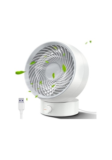 Masa Fanı Usb Masa Fanı, Masa Fanı Sessiz Kuvvetli Rüzgar Ev Ofis Yatak Odası Için 1276 Beyaz