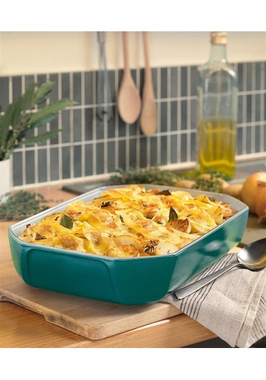 Pyrex 295b003/7145 Dikdörtgen Fırın Kabı 33x22x7cm Yeşil
