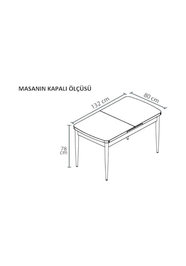 Luna Ceviz 80 X 132 Açılabilen Sunta Masa Siyah Metal Ayaklı Mutfak Masası 6 Kot Desen Füme Sandalye Kot Füme Luna Ceviz 80 X 132 Açılabilen Sunta Masa Siyah Metal Ayaklı Mutfak Masası 6 Kot Desen Füme Sandalye Kot Füme