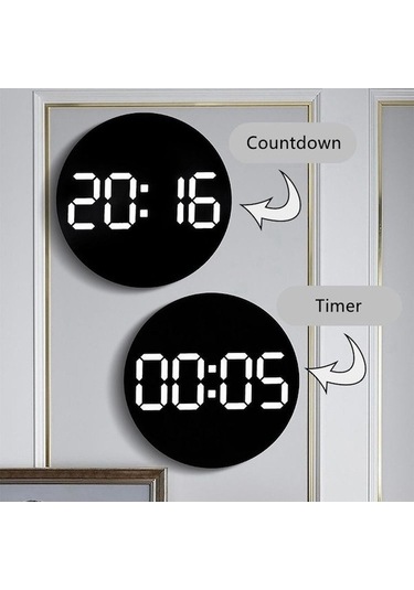 Novahub Uzaktan Kumandalı Dijital Saat - Sıcaklık, Nem Ve Çift Alarm Diğer
