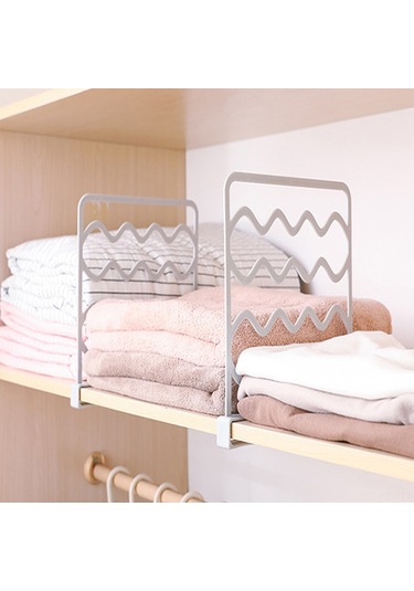 Fosenze Beyaz Pprahat Kurulumlu Dolap Bölücü Raf Ayırıcı, Çanta-elbise-atkı Düzenleyici, 2.2cm Den İnce Tahtalarda Kullanıma Uygun, 1 Adet Beyaz