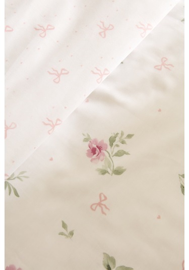 Kaşmir Home Pure Lov %100 Pamuk Çift Kişilik Nevresim Takımı Rose Rose