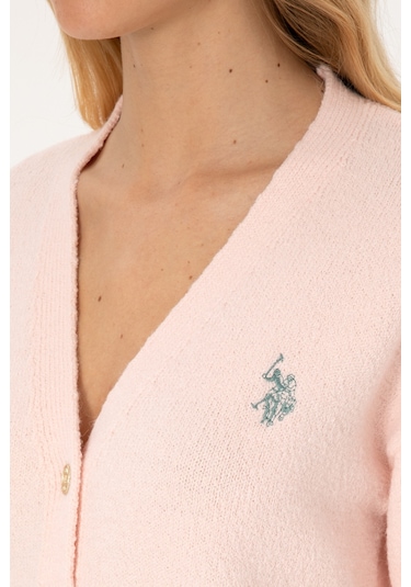 U.s. Polo Assn. Kadın Pudra Hırka Triko 50314717-vr042 Pudra