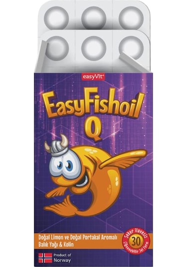 Easyfishoil Q 30 Çiğneme Tableti 3 Adet