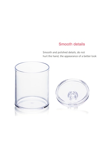 Neevoyu Akrilik Transparan Çift Katlı Kosmetik Saklama Kutusu - Dudak Ruj, Pamuk Yastık Ve Q-tip İçin Uzunluk: 104 Karakter Diğer