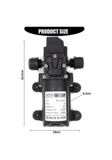 Trendooze Suntek Dc 12v Kendinden Emişli Diyafram Pompası - Su Basıncı Artışı