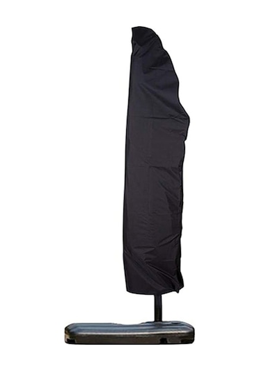 Aubyhe 9-13 Ft Kasa Kollu Şemsiye Kılıfı, Siyah, Zipli Ve Çekmeceli, Yağmur Ve Rüzgar Direnci, Uv Koruma, 210 Oxford Kumaşı