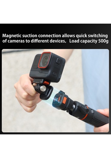 Skycity Vrıg Ac14 Claw Mini Manyetik Hızlı Çıkartma 1/4 Taban + Gopro Üst Kapak - Manyetik Kilitleme Teknolojisi, 500g Yük Kapasitesi, Tripod Uyumlu