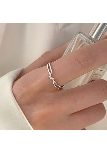 Kadınlar İçin Özel Olarak Tasarlanmış Benzersiz Düz Bantlı Yüzük No.25 Çok Renkli