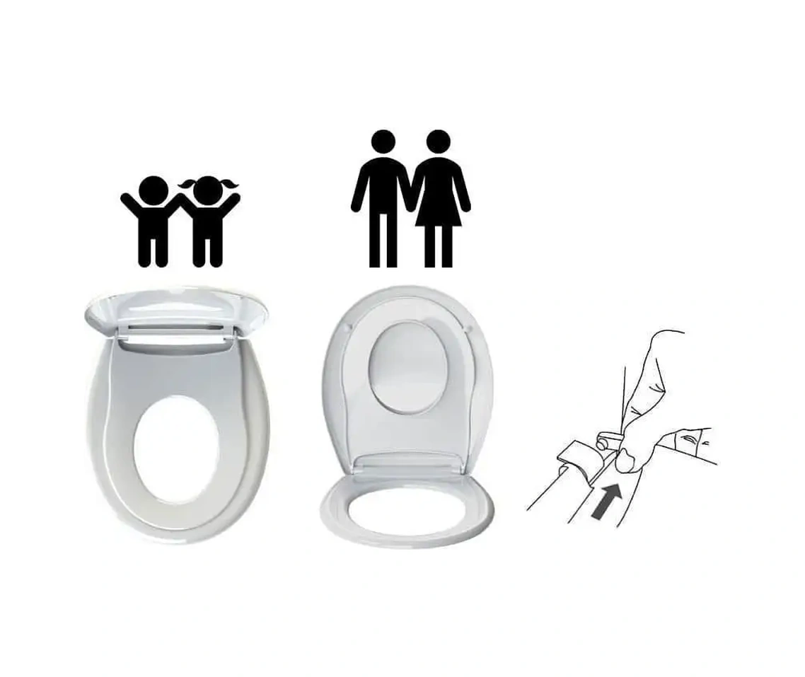 Statdom Yetişkin Ve Çocuk Klozet Oturağı "aile" 2'si 1 Arada 17420763 Beyaz