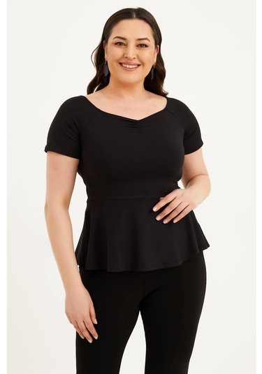 Damla Yaka Tişört (547842893)