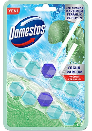 3 Adet Wc Temizleyici Blok 2x5'li Güç Yağmur Ferahlığı