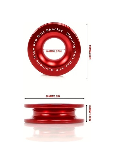 Willowhaven Siyah 41000lbs Çekme Halatlı Kurtarma Halkası Atv Utv Suv Kamyon Off-road