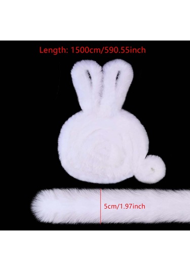 Suntek Yapay Kürk Kurdele Şerit Uzunluğu 15m El Beyaz