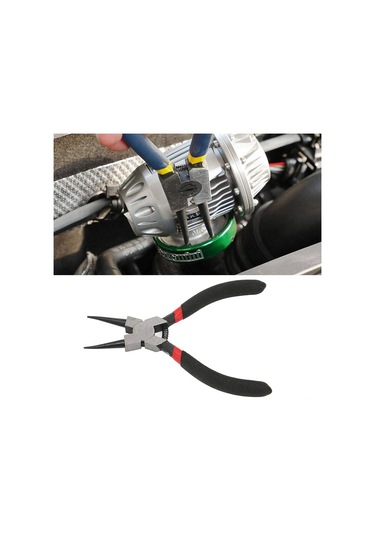 Gajeena 125mm Karbon Çelik İç Düz Snap Ring Pliers, Ergonomik Anti-kayma Kolu, Yüksek Dayanıklılık, Tırnaklı Çember Kurulum/kaldırma Aracı