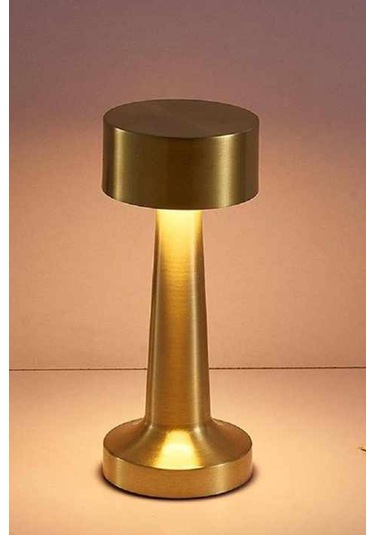 Dimmerli Dekoratif Gold Şarjlı Dokunmatik Led Masa Lambası Usb Kablolu Gece Lambası Nv0055g Gold